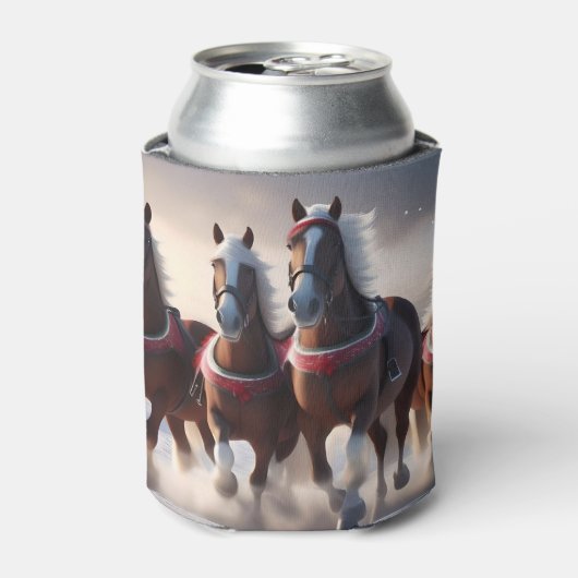 Galloping durch den Schnee: Die magischen Pferde d Dosenkühler (Kanne Vorderseite)