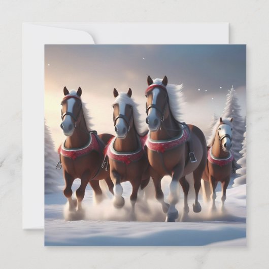 Galloping durch den Schnee: Die magischen Pferde d Einladung (Rückseite)