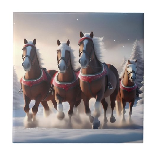 Galloping durch den Schnee: Die magischen Pferde d Fliese (Vorderseite)