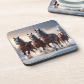 Galloping durch den Schnee: Die magischen Pferde d Getränkeuntersetzer (Linke Seite)