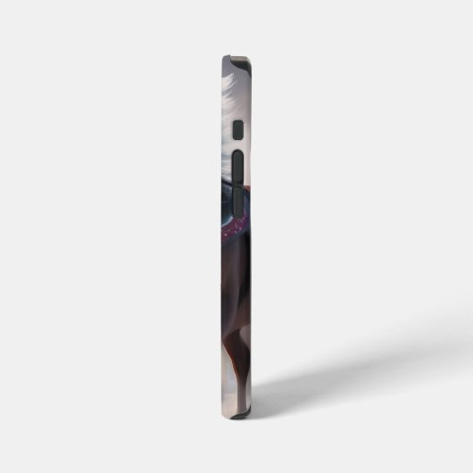 Galloping durch den Schnee: Die magischen Pferde d iPhone Hülle (Linke Seite)