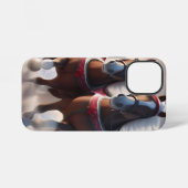 Galloping durch den Schnee: Die magischen Pferde d iPhone Hülle (Rückseite (Horizontal))