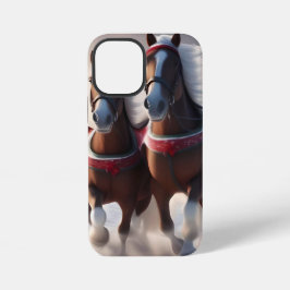 Galloping durch den Schnee: Die magischen Pferde d iPhone 12 Mini Hülle