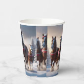 Galloping durch den Schnee: Die magischen Pferde d Pappbecher (Links)