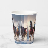 Galloping durch den Schnee: Die magischen Pferde d Pappbecher (Rechts)