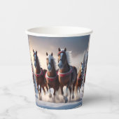 Galloping durch den Schnee: Die magischen Pferde d Pappbecher (Vorderseite)