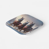 Galloping durch den Schnee: Die magischen Pferde d Pappteller (Gewinkelt)