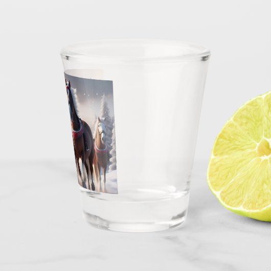 Galloping durch den Schnee: Die magischen Pferde d Schnapsglas (Rechts)