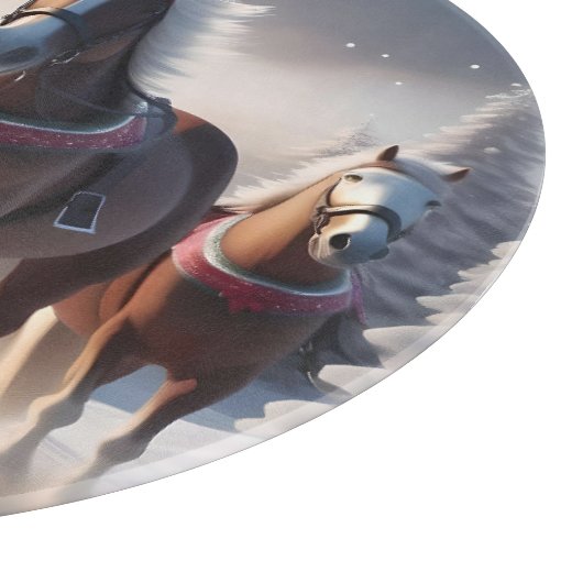 Galloping durch den Schnee: Die magischen Pferde d Schneidebrett (Ecke)