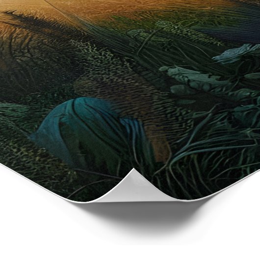 Galloping durch die Wiese Poster (Ecke)