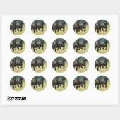 Galloping Friesian Horses Stickers (Blatt)