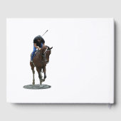 Galloping gedankenvolles Pferd und Rider Gästebuch (Rückseite)