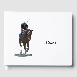 Galloping gedankenvolles Pferd und Rider Gästebuch