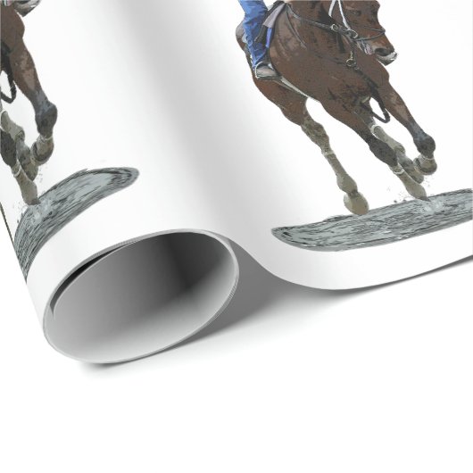 Galloping gedrehtes Pferdewrapping Papier Geschenkpapier (Rolleneckpunkt)