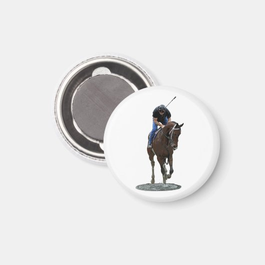 Galloping gepflegten Pferd Solid Magnet (Vorderseite/Rückseite)