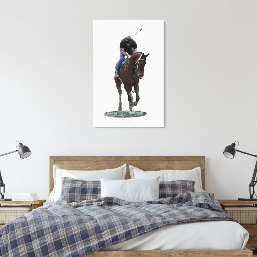 Galloping gepflegten Pferd Stretch Canvas Print Leinwanddruck (Insitu (Schlafzimmer))