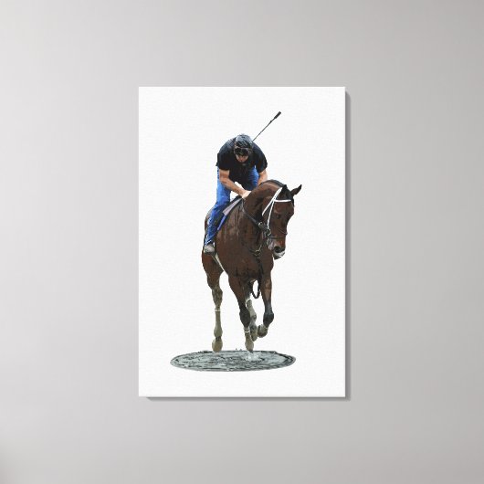 Galloping gepflegten Pferd Stretch Canvas Print Leinwanddruck (Vorderseite)