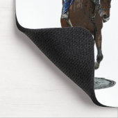 Galloping gepflegten Pferd und Rider Mouse Pad Mousepad (Ecke)