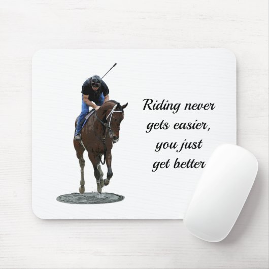 Galloping gepflegten Pferd und Rider Mouse Pad Mousepad (Mit Mouse)