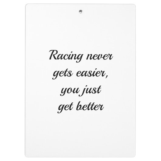 Galloping gepflegten Pferdekletter mit Zitat Klemmbrett (Rückseite)