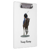 Galloping gepflegten Pferdekletter mit Zitat Klemmbrett (Rechts)