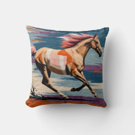 Galloping Grace" Handmade Horse Kilim Cushion Kissen