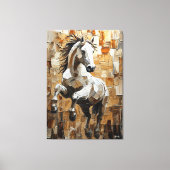 Galloping Horn in Dynamic Impasto Kunst Leinwanddruck (Vorderseite)