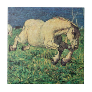 Galloping Horn von Giovanni Segantini, Vintage Kun Fliese