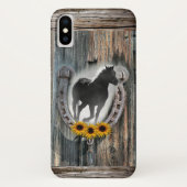 Galloping Horse Cowboy Boots Horseshoe Sonnenblume Case-Mate iPhone Hülle (Rückseite)