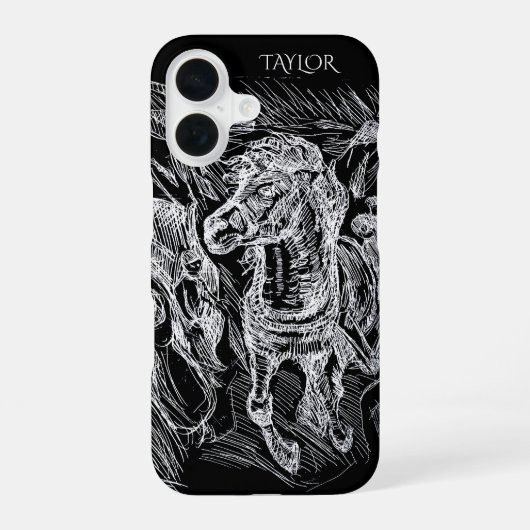Galloping Horse – Edvard Munch Personalized iPhone 16 Hülle (Rückseite)