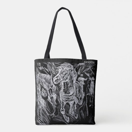 Galloping Horse – Edvard Munch Personalized  Tasche (Rückseite)
