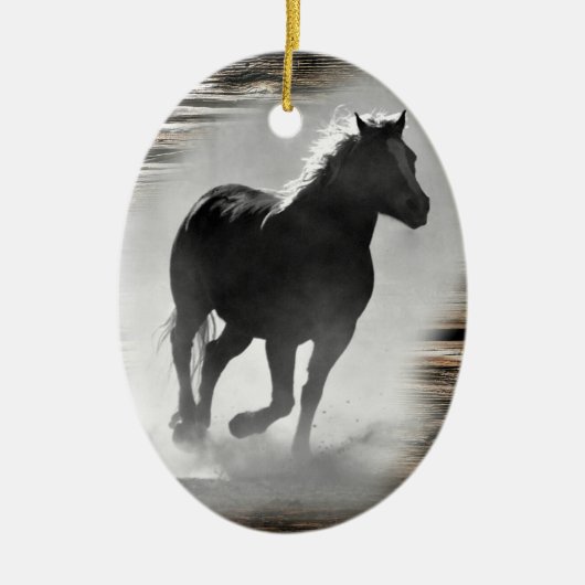 Galloping Horse Keramik Ornament (Vorne)