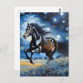 Galloping Horse Postkarte (Vorne/Hinten)