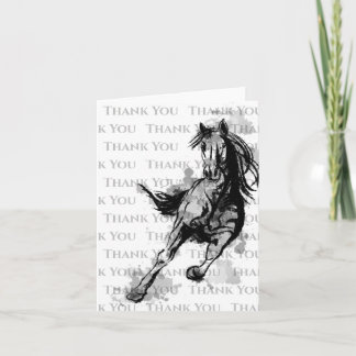 Galloping Horse Sketch Dankeskarte