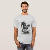 Galloping Horse Stift Kunst T-Shirt (Vorne ganz)