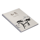 Galloping Horse Sumi-E Ink | Warm Stone Custom Notizblock (Rechte Seite)