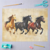 Galloping Horse Trio Decoupage Seidenpapier (Basteln)