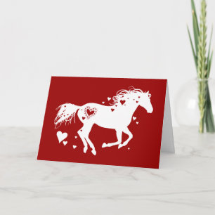 Galloping Horse Valentine's Day Card Feiertagskarte