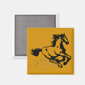 Galloping Horse Wild und frei Magnet (Vorderseite/Rückseite)