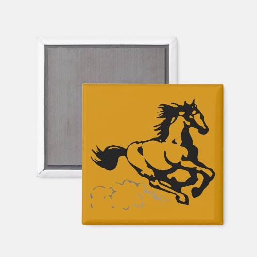 Galloping Horse Wild und frei Magnet (Vorderseite/Rückseite)