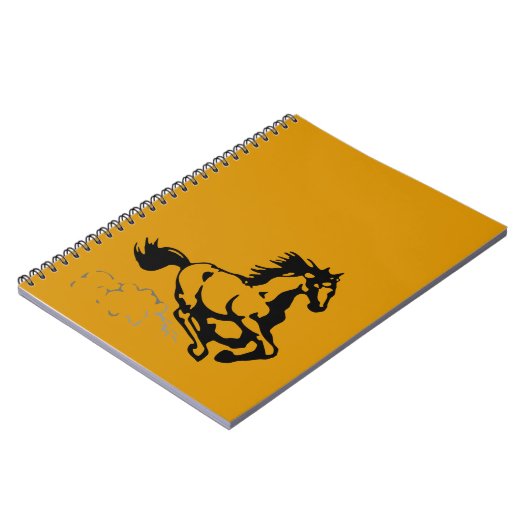 Galloping Horse Wild und frei Notizblock (Linke Seite)