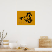 Galloping Horse Wild und frei Poster (Küche)