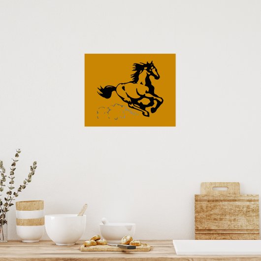 Galloping Horse Wild und frei Poster (Küche)