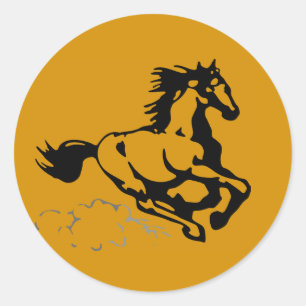 Galloping Horse Wild und frei Runder Aufkleber