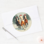 Galloping Horses Christmas Sticker (Umschlag)