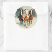 Galloping Horses Christmas Sticker (Tasche)