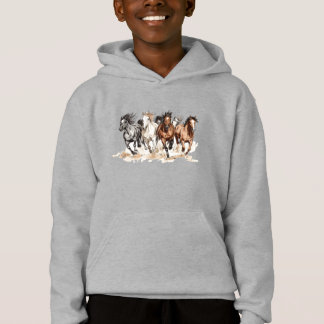 Galloping Horses Kids Sweatshirt