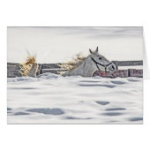 Galloping im Schnee (Vorderseite (Horizontal))