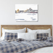 Galloping im Schnee Leinwanddruck (Insitu (Schlafzimmer))