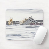 Galloping im Schnee Mousepad (Mit Mouse)